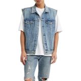 Levi's - Vest - Blauw - Katoen - Mouwloos