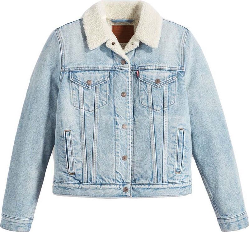 Levi's - Original Sherpa Trucker Jacket - Lichtblauw - Dames
