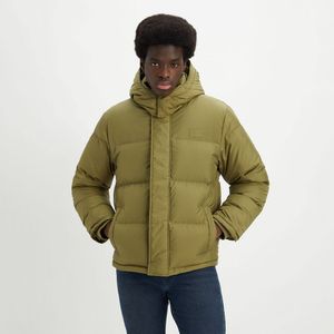 Levi's Laurel - Korte Puffer Jas - Olijf - Korte Pluche