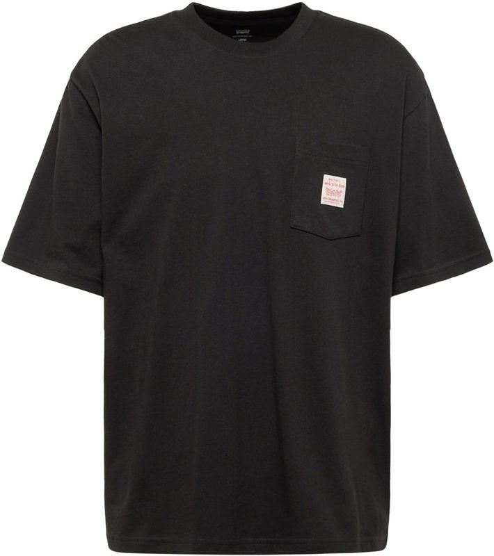 Levi's - Pocket T-Shirt - Zwart - Katoen - Borstzak