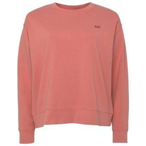 Dames Levis Plus Standard Crew Sweatshirt in Oranje