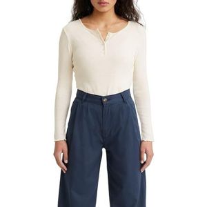 Levi's Dames Dry Goods Henley trui met lange mouwen, Suiker Swizzle, XL