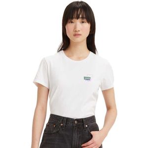Levi's dames T-shirt The Perfect Tee, Mini Batwing Bright White, XS