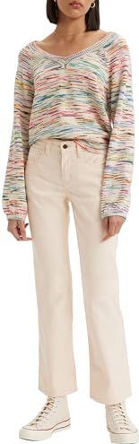 Levi's Dames Middy enkellaars Shorts, witte rook,