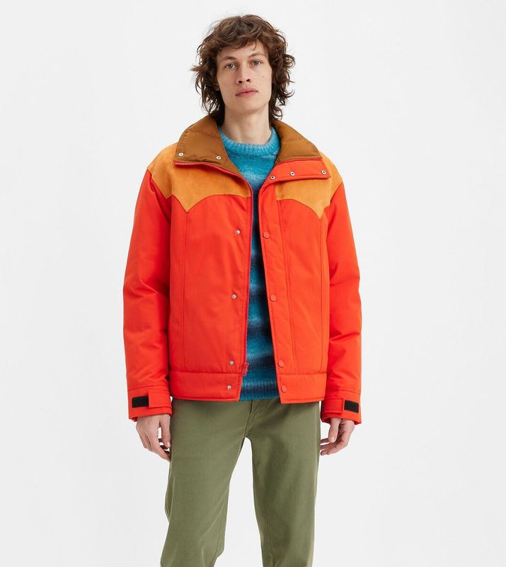 LEVI'S - Donsjas - Rood - Polyester/Katoen - Korte Lengte