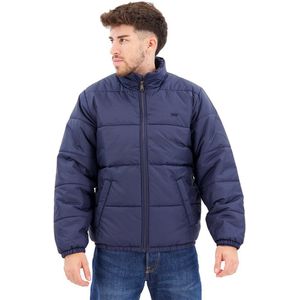 Levi's Peacoat Jas - Navy - Heren - Polyester - Steekzakken - Opstaande Kraag
