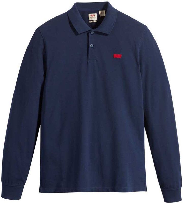 Levi's - A5797-0001 Polo - Marineblauw - Katoen - Lange Mouwen