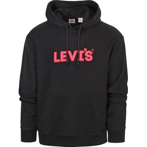 Levi's heren Relaxed Graphic Sweatshirt, Headline Logo Po Caviar, M