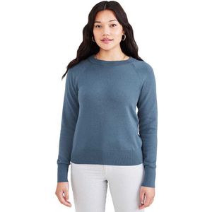 Dockers - High-Waisted Flared Chino - Blauw - 68% Katoen, 29% Hennep, 3% Elastaan