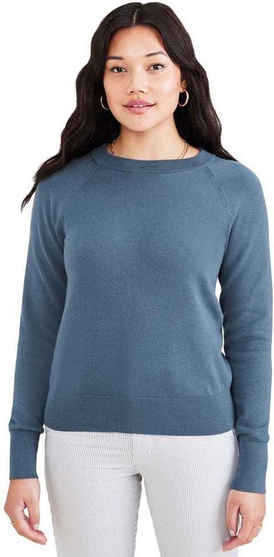 Dockers - High-Waisted Flared Chino - Blauw - 68% Katoen, 29% Hennep, 3% Elastaan