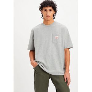Levi's - WORKWEAR TEE - T-shirt - MID TONE GREY HEATHE - Met Opgestikte Zak