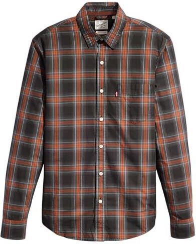 Levi's - Sunset 1 Pocket - Overhemd - Zwart Rood - Regular Fit - 100% Katoen