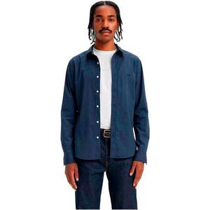 Levi's - Battery Slim Overhemd - Blauw - Katoen/Elastaan