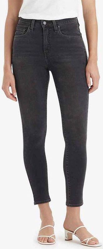 Jeans - Hoge Taille - Skinny Leg - Zwart - 97% Katoen 3% Elastaan