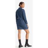 Levi's - A7592-0000 Flynn Jurk - Blauw - Katoen - Denim - Lange Mouwen