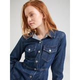 Levi's - A7592-0000 Flynn Jurk - Blauw - Katoen - Denim - Lange Mouwen