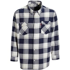 Levi's Big And Tall Geruit Regular Fit Overhemd Plus Size Blauw