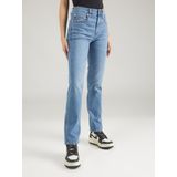 Levi's - 724 High Rise Straight - Damesjeans - Blauw - Lyocell Tencel, Stellar Stretch