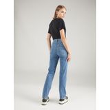 Levi's - 724 High Rise Straight - Damesjeans - Blauw - Lyocell Tencel, Stellar Stretch