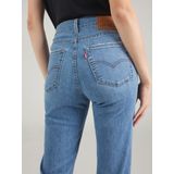 Levi's - 724 High Rise Straight - Damesjeans - Blauw - Lyocell Tencel, Stellar Stretch