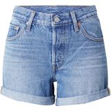 Levi's 501 Korte Broek - Mid Blauw Used Gewassen Kleur