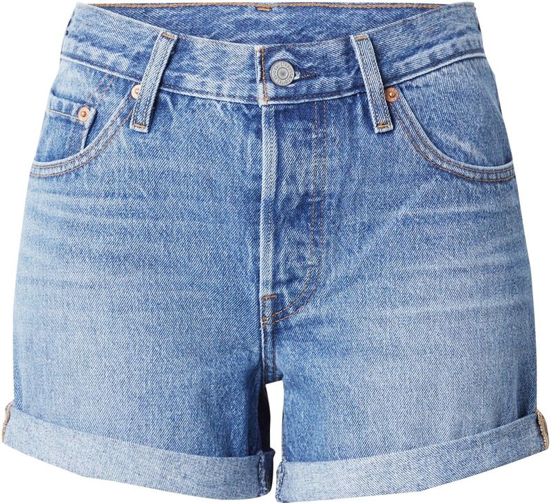 Levi's 501 Korte Broek - Mid Blauw Used Gewassen Kleur