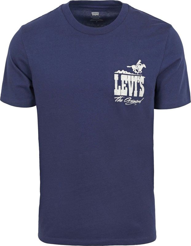 LEVI'S - T-shirt - Donkerblauw - Katoen