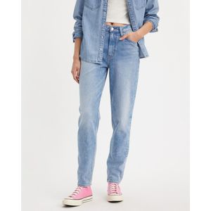 Levi's, Jeans, Dames, Blauw, W24 L28, Katoen, Slim-fit Mom Jeans