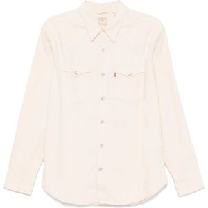 Western Shirt - Beige - Denim - Relaxed Fit - Lange Mouwen