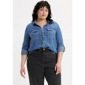 LEVI’S PLUS - Doreen Utility - Hemd - Blauw - 100% Lyocell