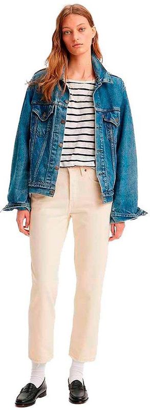 Levis  501® CROP  Broeken  dames Wit