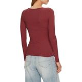 Lee - Ls Boat Neck Tee - T-shirt - Bruin - Katoen