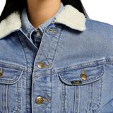 Lee - Sherpa Lined Denim Jacket - Tussenjas - Blauw - Katoen/Polyester
