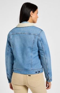 Lee - Sherpa Lined Denim Jacket - Tussenjas - Blauw - Katoen/Polyester