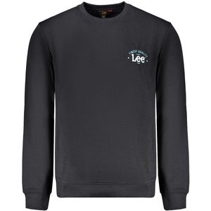 Lee - Sweatshirt met Ronde Hals - Zwart - Katoen
