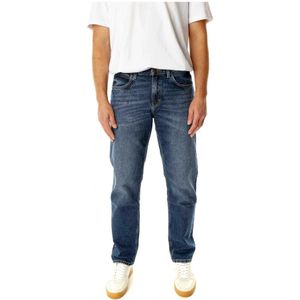 Lee, Jeans, Heren, Blauw, W34 L34, Mid Waist Tapered Fit Jeans