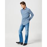 Wrangler - Horizon - Spijkerbroek - Blauw - Bootcut Fit - Middelhoge Taille