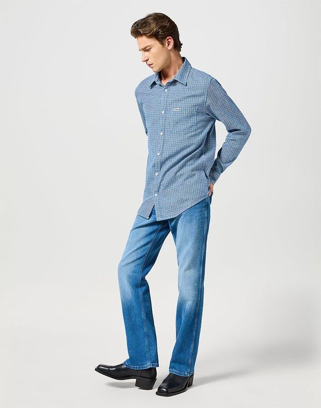 Wrangler - Horizon - Spijkerbroek - Blauw - Bootcut Fit - Middelhoge Taille