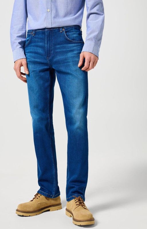 Wrangler - Greensboro II - Jeans - Blauw - 94% Katoen, Regular Fit