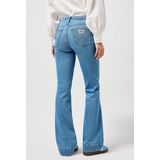 Wrangler Dames Flare Jeans, Velvet Sky, 24W x 32L