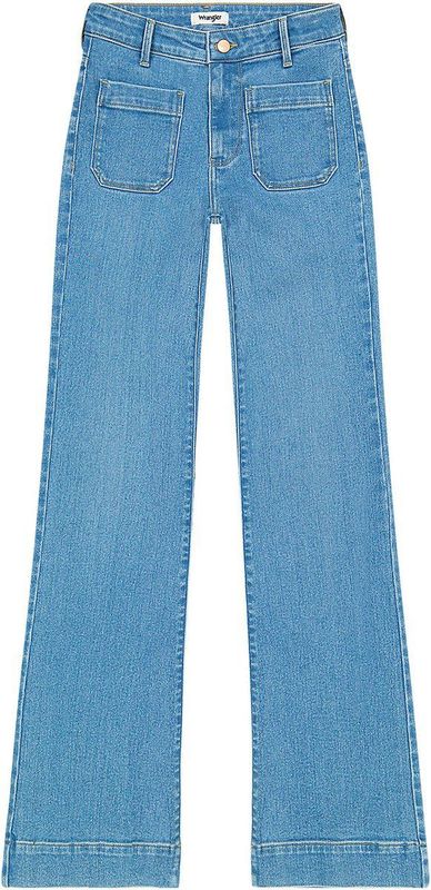 Wrangler Dames Flare Jeans, Velvet Sky, 24W x 32L