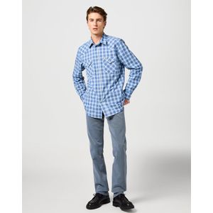 Wrangler - Greensboro - Jeans - Blauw - Katoen - Rechte Pijp