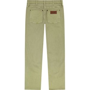 Wrangler - Greensboro - Jeans - Kaki - 99% Katoen, 1% Elastaan, Regular-Straight Fit