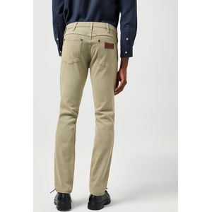 Wrangler - Regular-Straight Fit Jeans - Kaki - 99% Katoen, 1% Elastaan