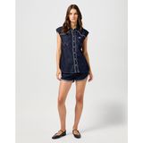 Denim - Overhemd - Saddle - Mouwloos - 100 procent katoen - Relaxed Pasvorm