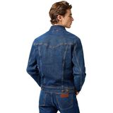 Wrangler - Classic Jas - Donkerblauw - Licht Elastisch Denim - Normale Pasvorm