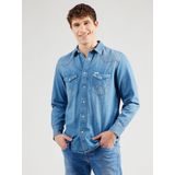 Wrangler - Overhemd - Denim - Blauw - Lange Mouwen