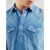 Wrangler - Overhemd - Denim - Blauw - Lange Mouwen