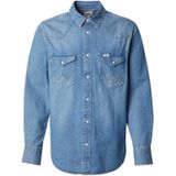 Wrangler - Overhemd - Denim - Blauw - Lange Mouwen