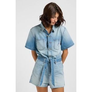 Lee, Jumpsuits & Playsuits, Dames, Blauw, XL, Denim, Blauwe Casual Jumpsuit met Zakken